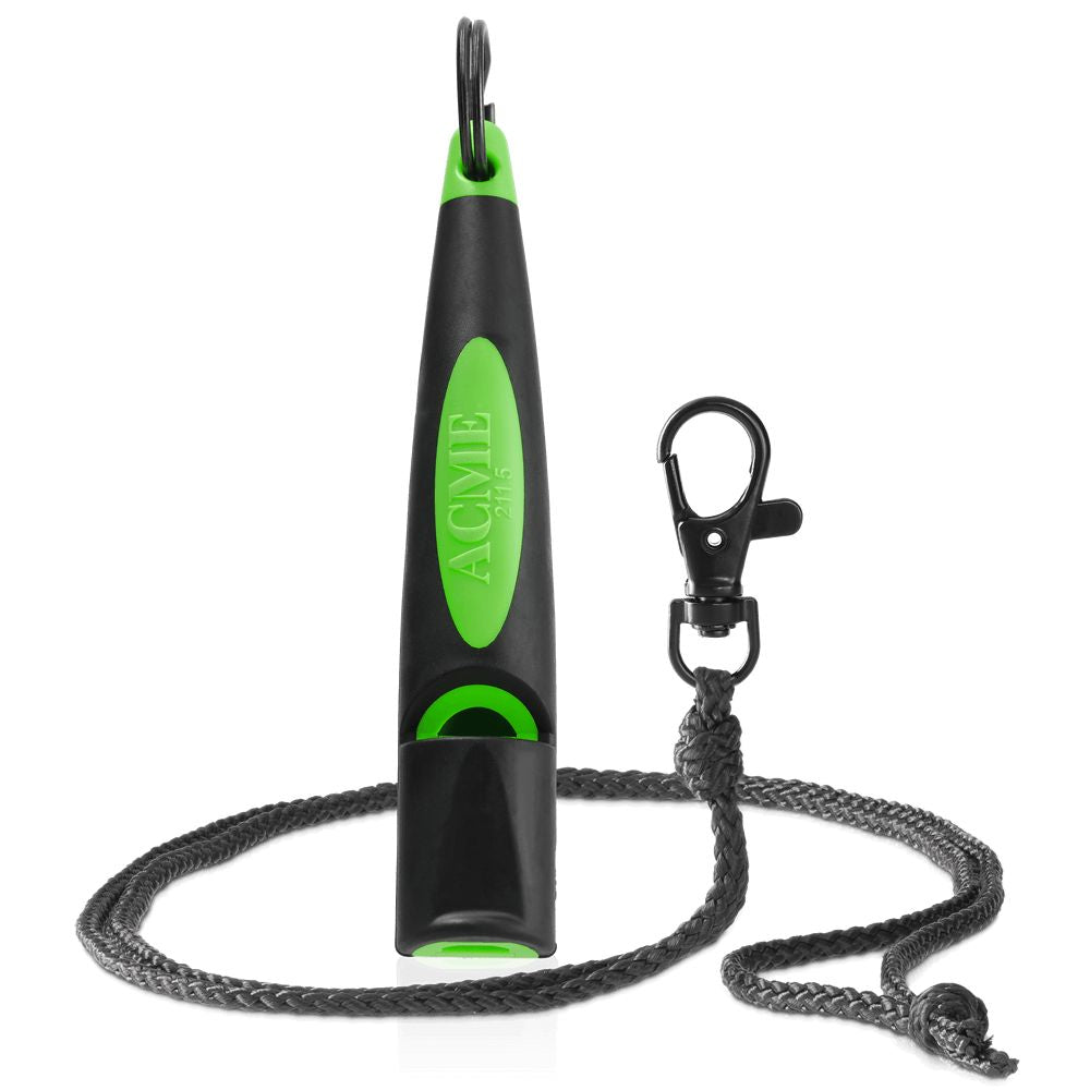 ACME Hundepfeife ALPHA | No. 211,5 Training ACME Black-DG Green | Schwarz-Leuchtgrün 