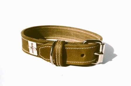 Bolleband | Halsband Classic Edelstahl Halsband Bolleband 30mm | M 35.5-40cm Oliv Creme | Edelstahl 