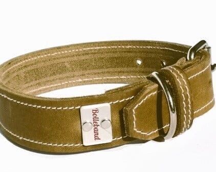 Bolleband | Halsband Classic Edelstahl Halsband Bolleband 40mm | M 35.5-40cm Oliv Creme | Edelstahl 