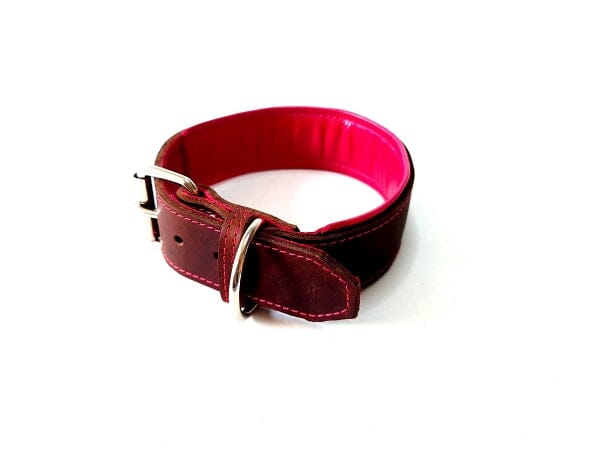 Bolleband | Halsband Classic - gepolstert Halsband Bolleband 30mm | M 35.5-40cm Braun Pink 