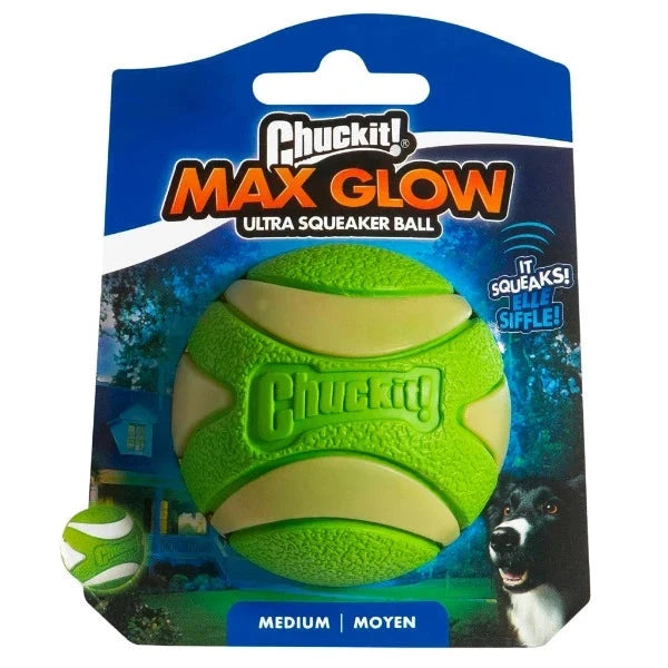 Chuckit! | Ultra Squeaker Max Glow Hundespielzeug Chuckit M (6cm) 