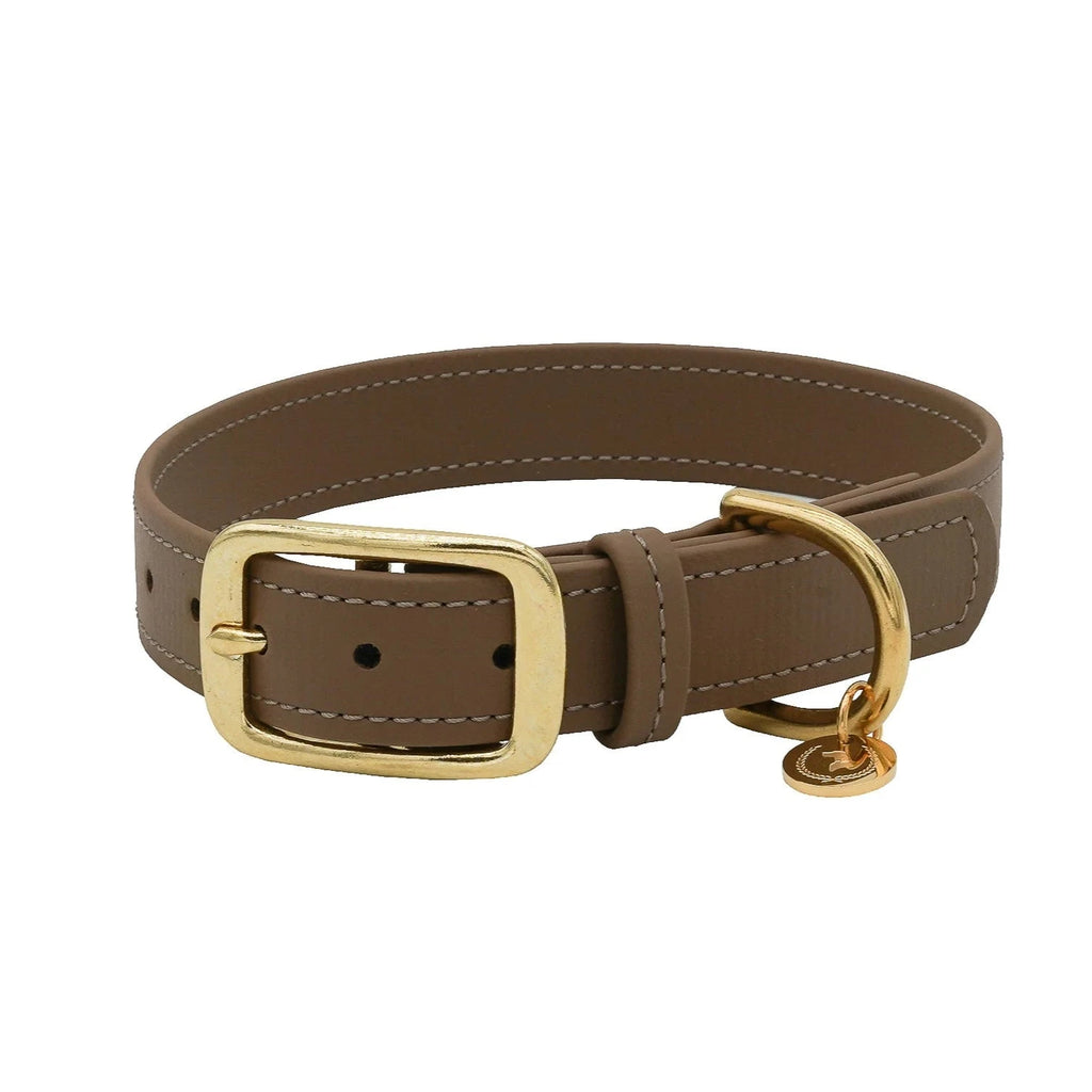 Fatissimo | Biothane Halsband Classic Halsband Fatissimo 19mm | S 32-37cm Mocca | Messing 