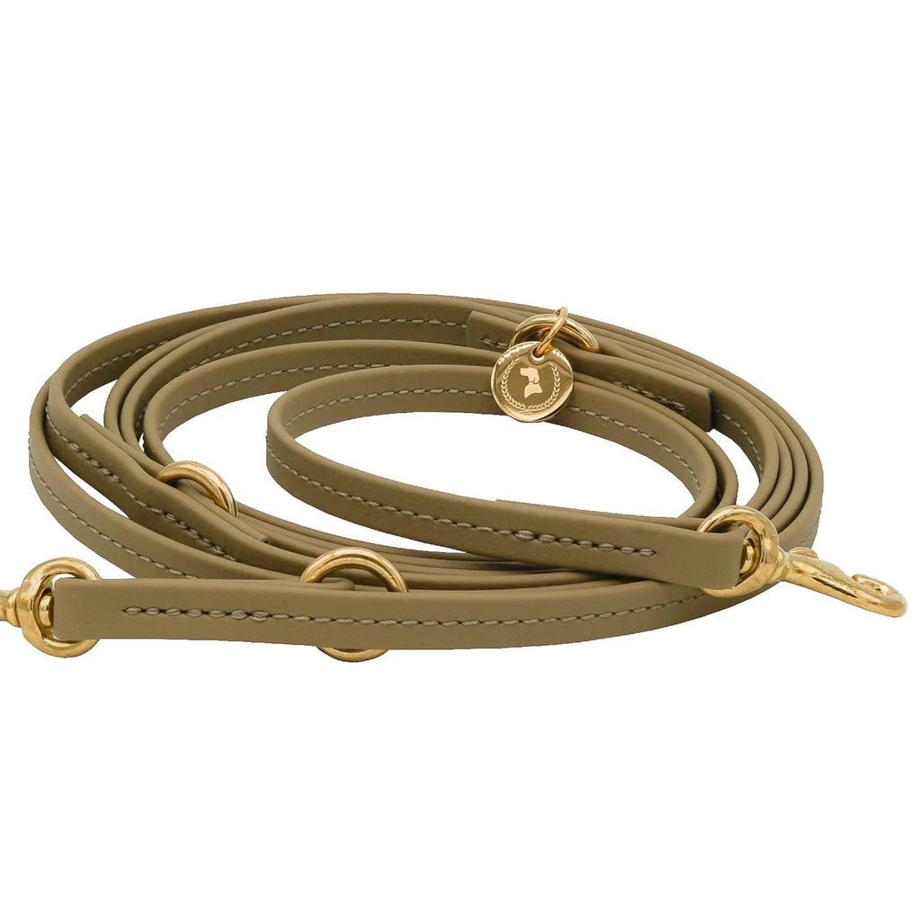 Fatissimo | Biothane Leine Classic Small Leinen Fatissimo 9mm | 2.20m Beige-Grün | Messing 