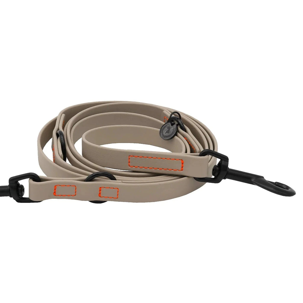 Fatissimo | Biothane Leine NEMI Leinen Fatissimo 16mm | 2.20m Taupe | Schwarz 