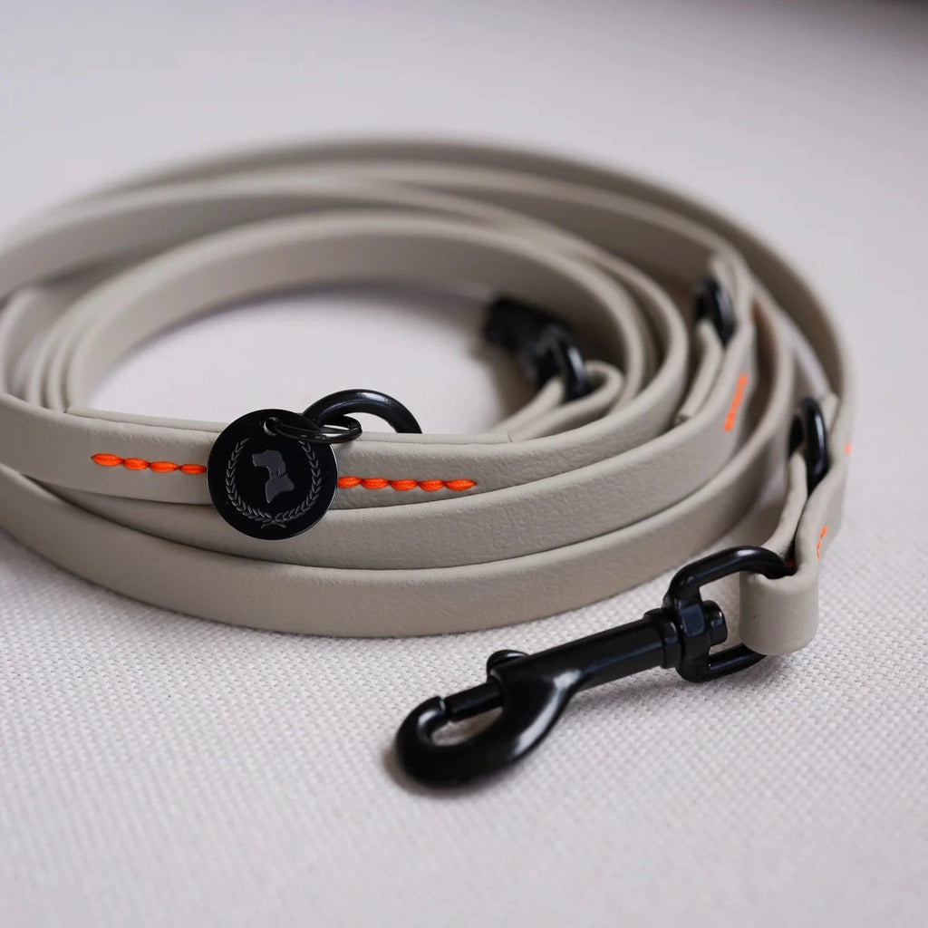 Fatissimo | Biothane Leine NEMI SMALL Leinen Fatissimo 9mm | 2.20m Taupe | Schwarz 