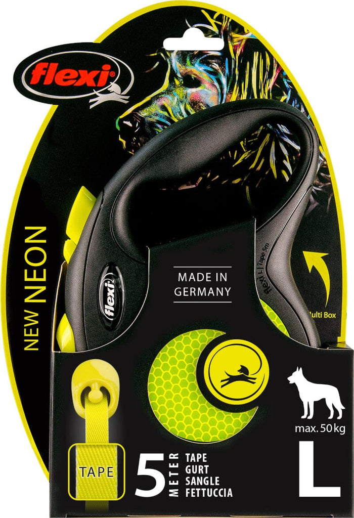 FLEXI | New Neon Halsband & Leine Flexi 