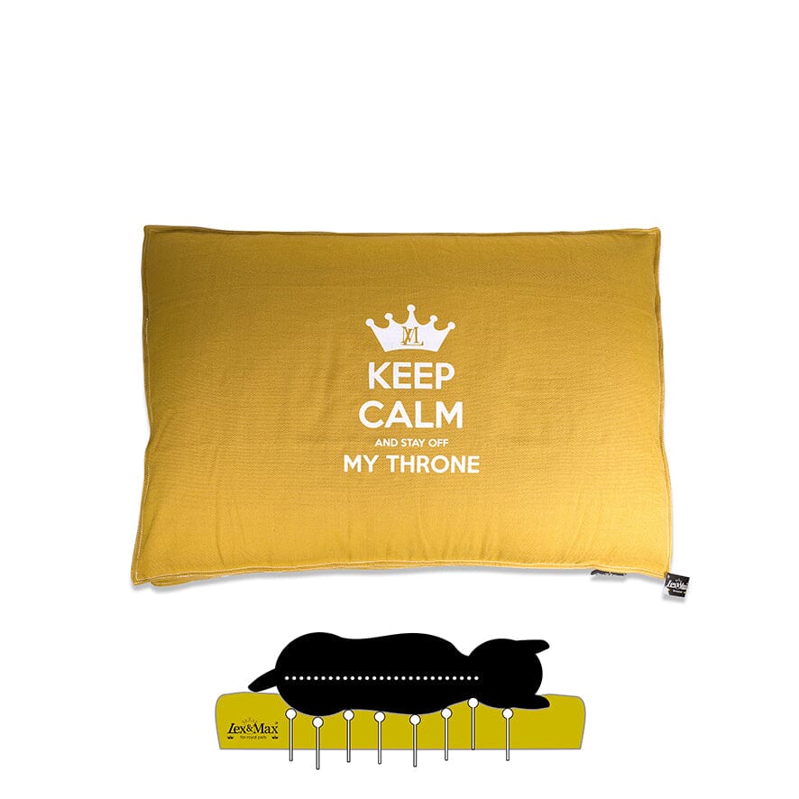 Lex & Max® | Orthopädisches Hundekissen Hundebett Lex & Max Honey Yellow 75 x 50 cm 