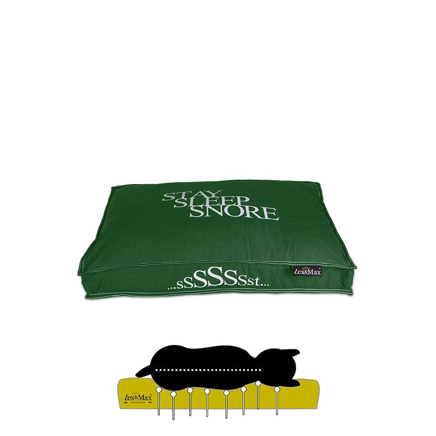 Lex & Max® | Orthopädisches Hundekissen | SLEEP-STAY-SNORE Hundebett Lex & Max Grün 75 x 50 cm 