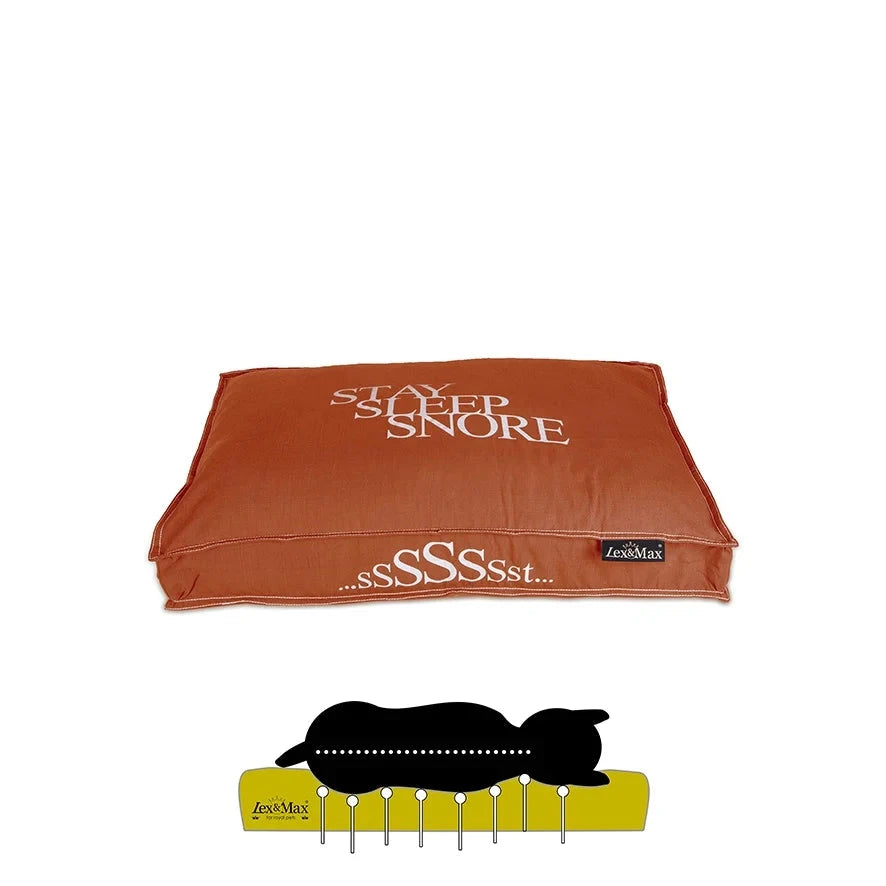 Lex & Max® | Orthopädisches Hundekissen | SLEEP-STAY-SNORE Hundebett Lex & Max Orange 75 x 50 cm 