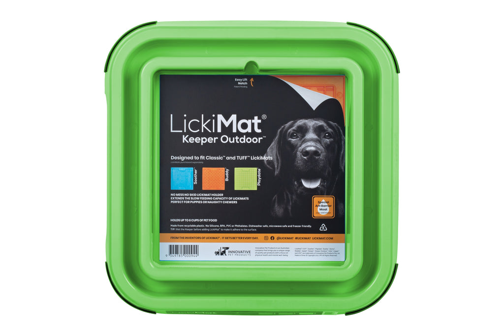 Lickimat Keeper Outdoor | Schleckmatte Napf Lickimat Grün 