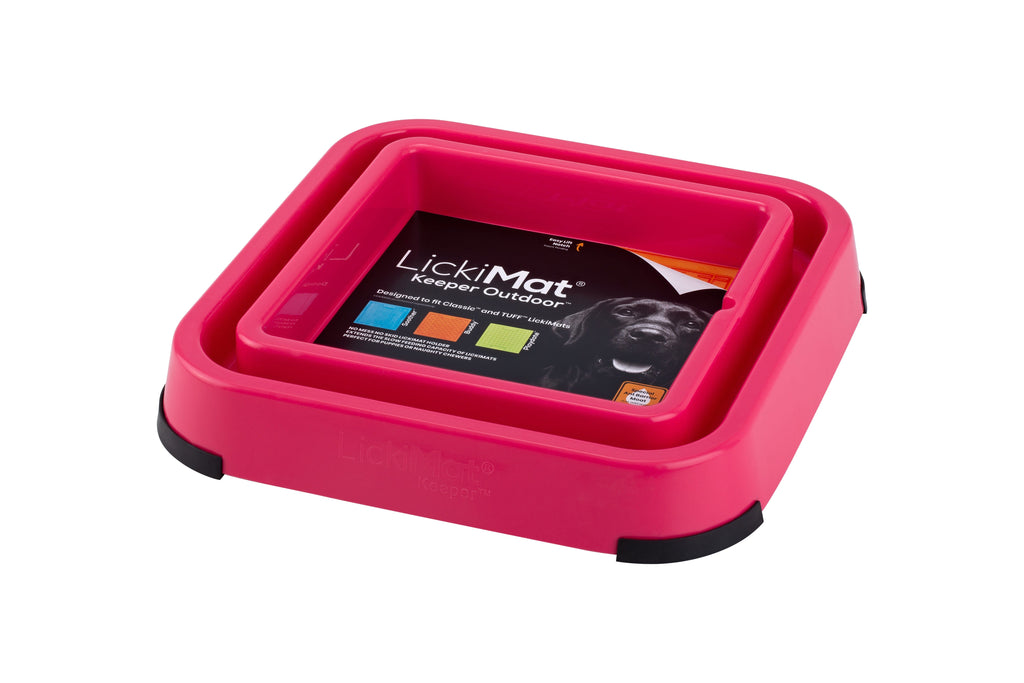 Lickimat Keeper Outdoor | Schleckmatte Napf Lickimat Pink 