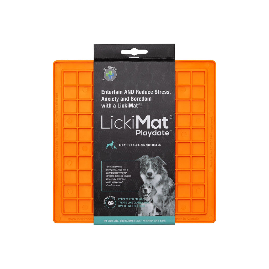 Lickimat Playdate | Schleckmatte Hundespielzeug Lickimat Playdate Orange 