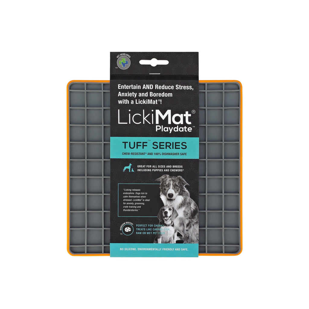 Lickimat Playdate | Schleckmatte Hundespielzeug Lickimat Playdate Tuff Orange 