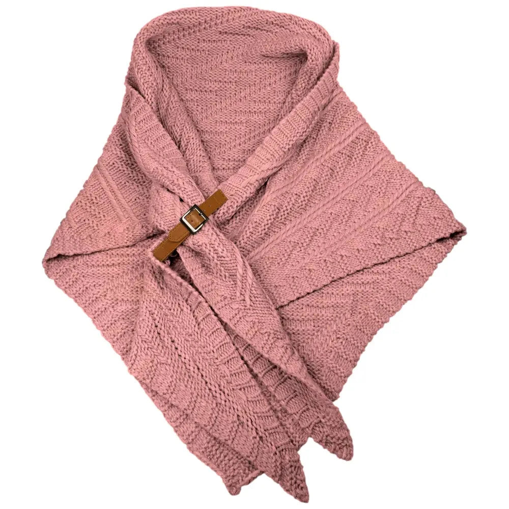 LOT 83 | Dreieckiger Strickschal Fleur Accessoires Maison Unik Accessoires Old Pink 