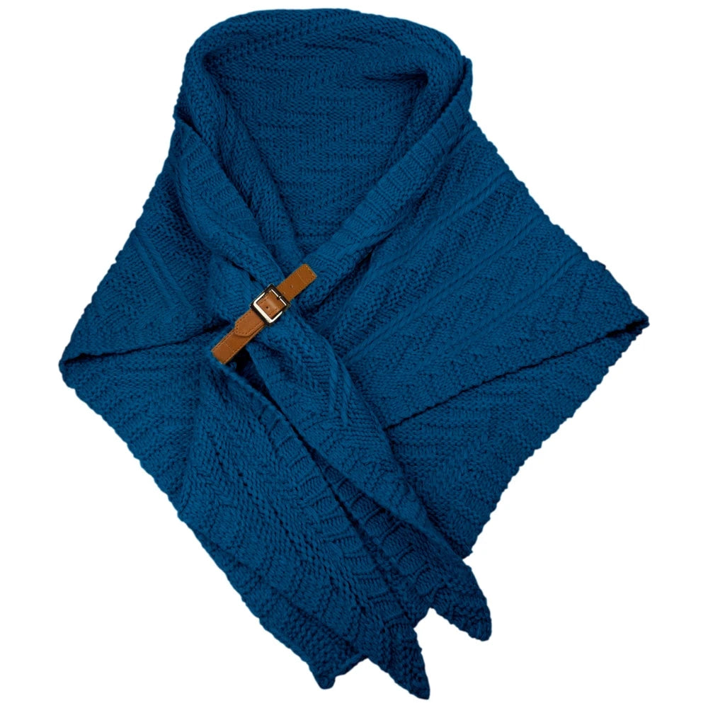 LOT 83 | Dreieckiger Strickschal Fleur Accessoires Maison Unik Accessoires Petrol 