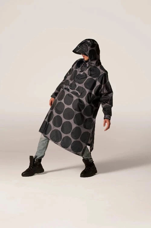 Rainkiss | Regenponcho Regenmantel Rainkiss Black Polka 