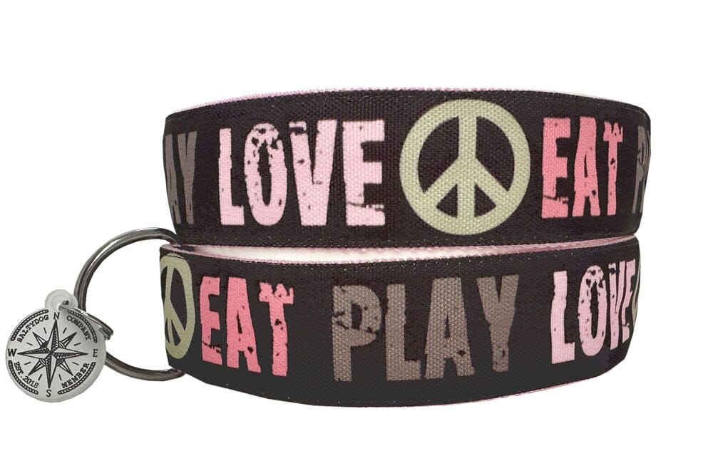 SALTYDOG | Halsband Eat Play Love | Choco-Rose Halsband Dogs Inn SK | 20-35 x 2cm 